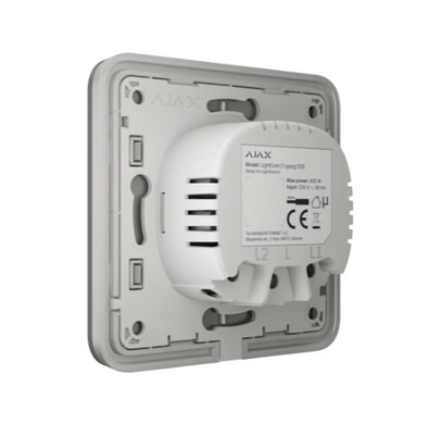 Вимикач Ajax LightSwitch 2-клавішний Graphite