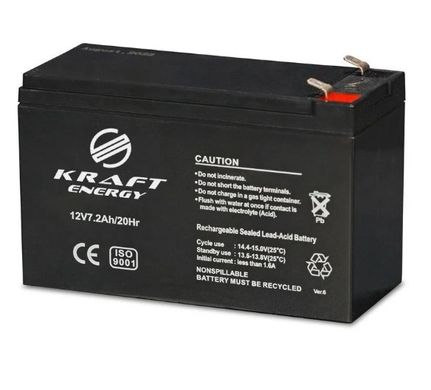 Комплект Kraft: источник бесперебойного питания PSU-1205LED(P) и аккумуляторная батарея 12В 7.2А