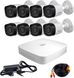 Комплект видеонаблюдения Dahua HD-CVI-8W KIT, 8 камер, Проводной, Уличная, HD-CVI, 2 Мп