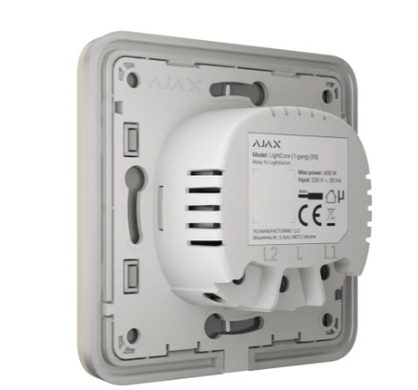 Выключатель Ajax LightSwitch 2-клавишный Ivory