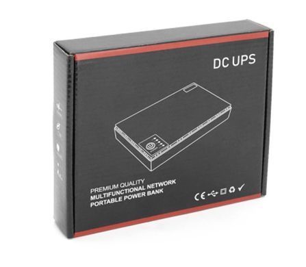 ИБП для роутера Merlion MINI DC1018P, 18W, Output: USB-5V, DC-5V/9V/12V, POE-15/24V, 1/2A, Li-ion 10400mAh, 160х105х32мм, 385 грам, White, BOX