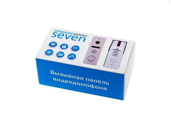 Вызывная панель SEVEN CP-7504 FHD silver, Серебристый, FuLL HD, 1, Накладной, Серебристый