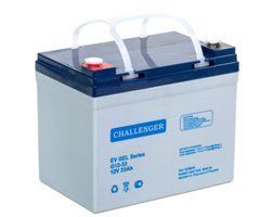Аккумуляторная батарея CHALLENGER G12-33, GEL 12V 33Ah (230х137х210),10,2kgQ1