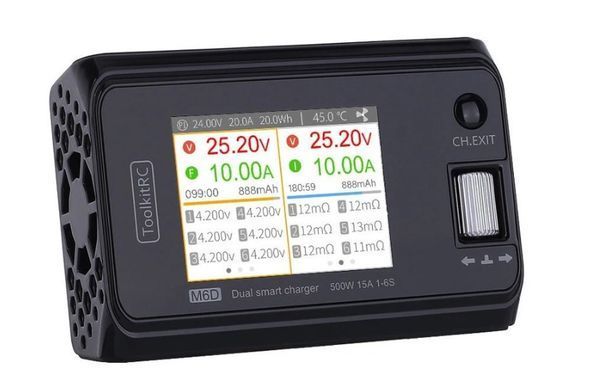Зарядное устройство для аккумуляторов LiPo ToolkitRC M6D 500W 15A 1-6S