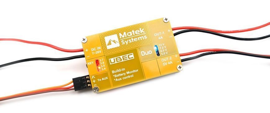 Стабілізатор напруги Matek UBEC DUO 4A/5~12V & 4A/5V