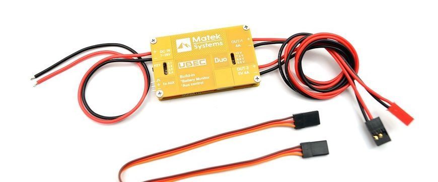 Стабілізатор напруги Matek UBEC DUO 4A/5~12V & 4A/5V