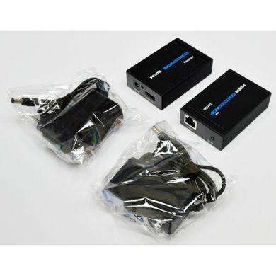 HDMI удлинитель 60м FullHD по 1 кабелю Cat.5e, 6 с блоком питания