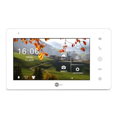 Комплект видеодомофона Neolight NeoKIT Pro White, Белый, Бизнес, Full HD, Монитор + вызывная панель, 7 "