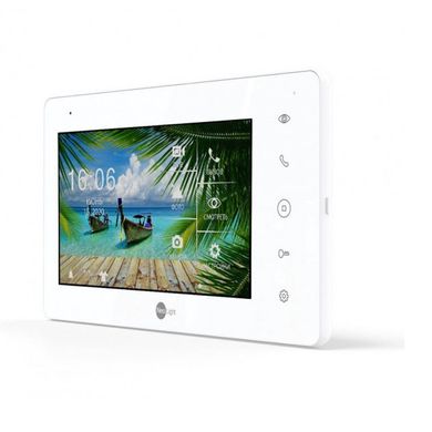 Комплект відеодомофона Neolight NeoKIT Pro White, Білий, Бізнес, Full HD, Монітор + виклична панель, 7 "