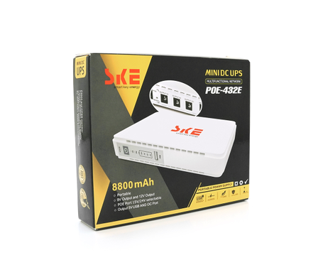 ИБП для роутеров/коммутаторов/PON/POE-432E, 5/9/12V, 1A, 4x2200MAh, BOX (160*28*105mm)