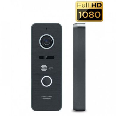 Комплект відеодомофона Neolight NeoKIT Pro, Черный, Бізнес, Full HD, Монітор + виклична панель, 7 "