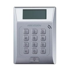 Контроллер Hikvision DS-K1T802E, Автономный, Контроллер + считыватель + клавиатура, 1, 1, Wiegand