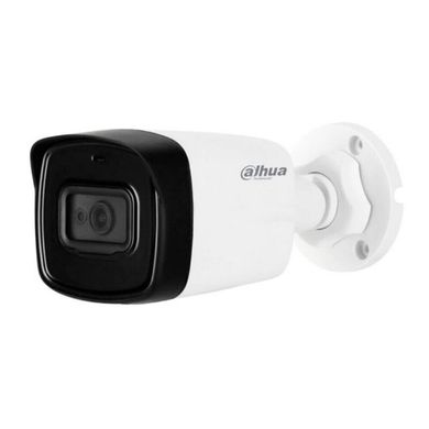 Відеокамера Dahua DH-HAC-HFW1801TLP-A (2.8 мм), Білий, Dahua, 2.8 мм, 8 мп, HD-CVI, 80 метрів, Метал+Пластик, Вбудований мікрофон