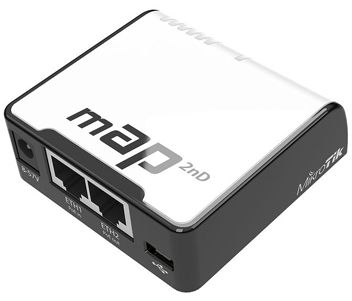 MAP (RBMAP2ND) 2.4GHz Wi-Fi точка доступа с 2-портами Ethernet для домашнего использования, Внутреннее, 2,4 ГГц, Встроенные, 2, PoE 802.3af/at, Passive PoE