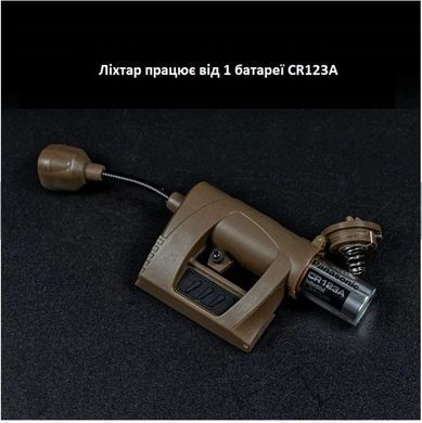 Тактичний ліхтар на шолом Night Evolution MPLS CHARGE TAN