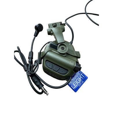 Активные защитные наушники Earmor M32X MARK3 Dual (FG) Olive Mil-Std