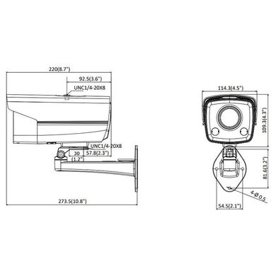Ip видеокамера Hikvision DS-2CD2T27G3E-L (4 мм), Белый, 4 мм, Цилиндр, 2 Мп, 30 метров