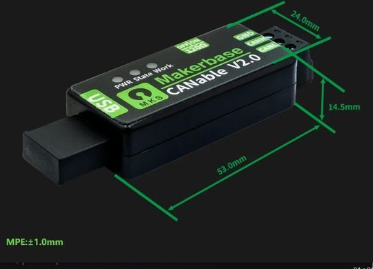 Модуль преобразователя Makerbase CANable 2.0