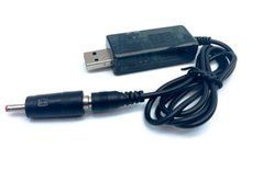 Кабель для роутера 5.5/2.5mm(M)=> USB2.0 (Out:12V/9V)+перехідник, 1м, Black, OEM