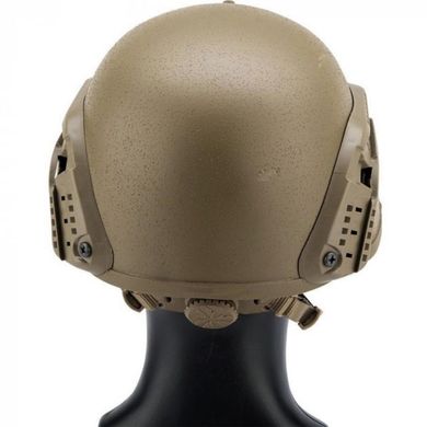 Крепление Рельсы на шлем каску ACH MICH 2000 + планка Пикатини + крепление Wing-Loc, Койот
