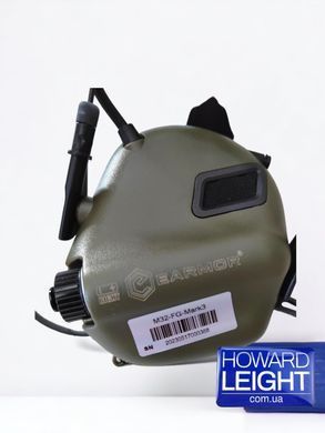 Активные защитные наушники Earmor M32 MARK3 (FG) Olive Mil-Std