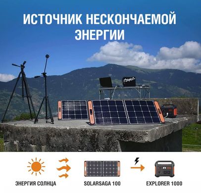 Сонячний генератор JACKERY 1000 (EXPLORER 1000 + 1*SOLARSAGA 100W)