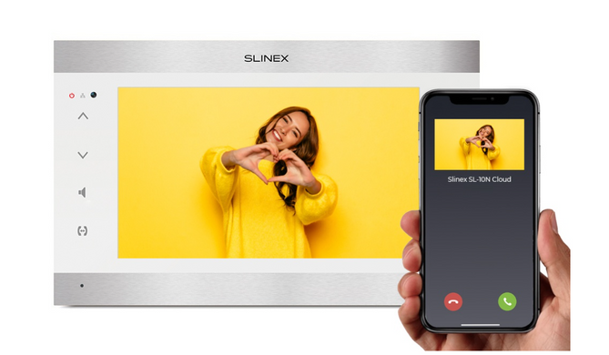 Відеодомофон Slinex SL-10N Cloud срібно-білий
