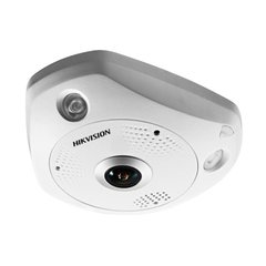 Fisheye IP відеокамера Hikvision DS-2CD6365G0-IVS, Білий, 1.27 мм, Купол, 6 Мп, 15 метрiв