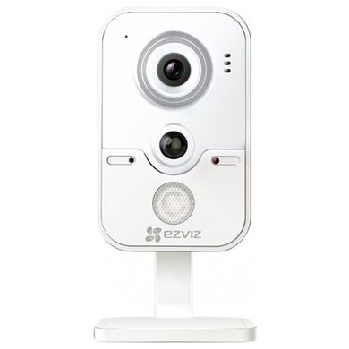Wi-Fi відеокамера EZVIZ CS-CV100-B0-31WPFR, Білий, 2.8 мм, Куб, Фіксований, 1.3 Мп, 10 метрiв, Wi-Fi, Підтримка microSD, Вбудований мікрофон, Вбудований динамік, Приміщення