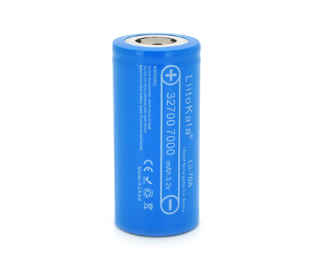 Акумулятор 32700 LiFePO4 LiitoKala Lii-70A, 7000mah, 30A, 3.2V, PVC (Blue)