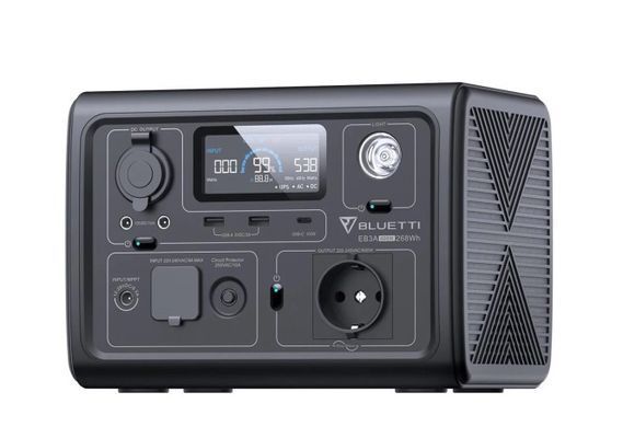 Зарядна станція Bluetti EB3A, 600 Вт, 268 Вт*год (електростанція для дому, UPS, ДЖБ