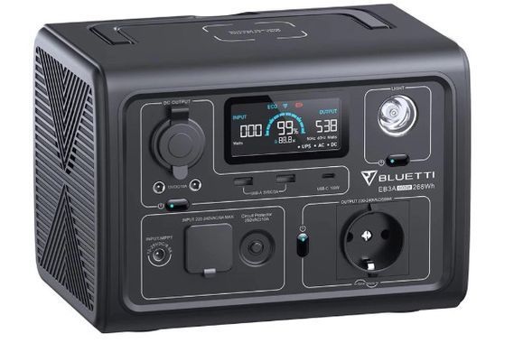 Зарядна станція Bluetti EB3A, 600 Вт, 268 Вт*год (електростанція для дому, UPS, ДЖБ