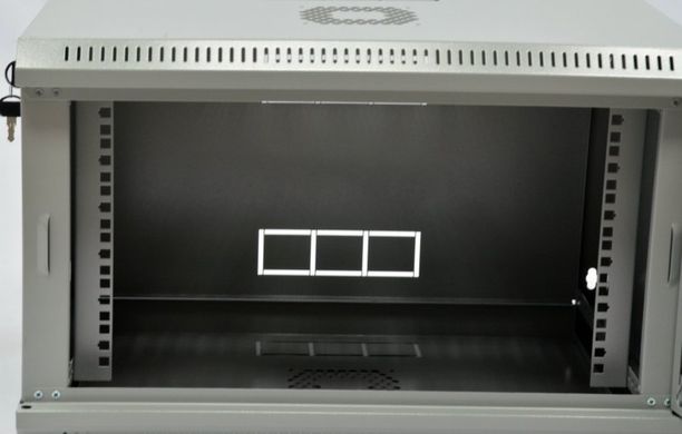 Шкаф 6U, 600х350х373 мм (Ш*Г*В), эконом, акриловое стекло, grey UA-MGSWL635G