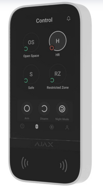 Беспроводная клавиатура с сенсорным экраном Ajax KeyPad TouchScreen White