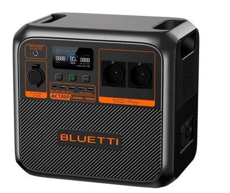 Зарядна станція Bluetti AC180P, 1800 Вт, 1440 Вт*год (електростанція для дому, ДЖБ, UPS)