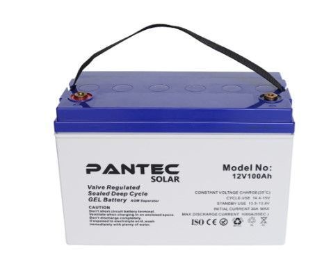 Аккумуляторная батарея PANTEC 100-12 GEL 12V 100 Ah (330 x 173 x 218), 30.4 kg Grey Q1/48