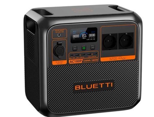 Зарядна станція Bluetti AC180P, 1800 Вт, 1440 Вт*год (електростанція для дому, ДЖБ, UPS)