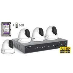 Комплект відеоспостереження BALTER KIT 2MP 4Dome, 4 камери, Дротовий, Вулична, AHD, 2 Мп