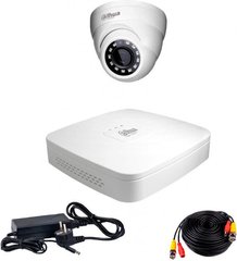 Комплект видеонаблюдения Dahua HD-CVI-1D KIT, 1 камера, Проводной, Внутреняя, HD-CVI, 2 Мп