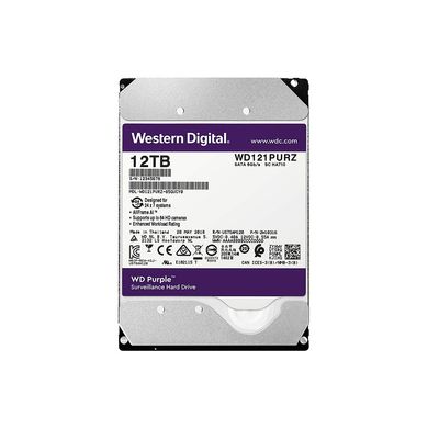 Жорсткий диск Western Digital Purple 12TB 256MB 7200rpm WD121PURZ 3.5 SATA III, 12ТБ