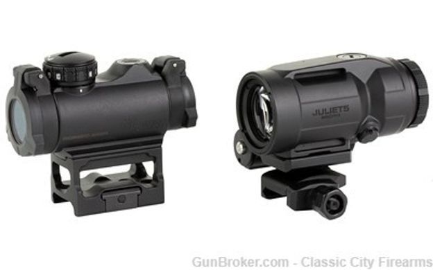 Коліматорний приціл SigSauer Romeo-MSR зі збільшувачем Juliet5-Micro 1-5X