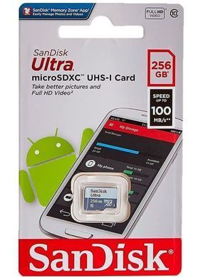 Карта памяти SanDisk 256GB microSDXC class 10 UHS-I Ultra (SDSQUNR-256G-GN3MN)