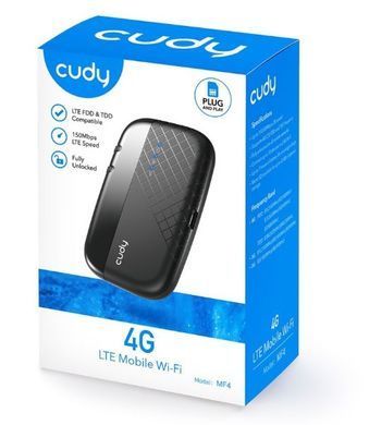 Мобильный 4G LTE WiFi-маршрутизатор Cudy MF4 CAT4 с аккумуляторной батареей 2000mAh