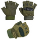 Тактические перчатки с пластиком, беспалые, размер L, Green