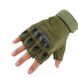 Тактичні рукавички з пластиком, безпалі, розмір L, Green