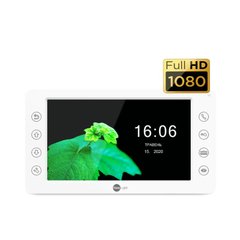 FULL HD видеодомофон Neolight KAPPA HD, Белый, Full HD, 7'', Нет, Открытие замка, Hands Free, Белый, Сенсорные кнопки, Встроенный