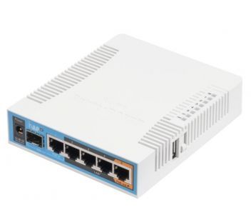 HAP AC (RB962UIGS-5HACT2HNT) Двохдіапазонна Wi-Fi точка доступу з 5-портами Ethernet для домашнього використання, Внутрішнє, 2,4 ГГц, 5 ГГц, Вбудовані, 5, Passive PoE