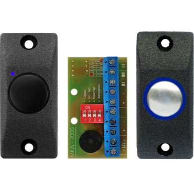 Комплект контролер, зчитувач і кнопка виходу ВАРТА СКД-2000 для внутрішньої установки, Автономний, Внутрішня, Зчитувач / кнопка