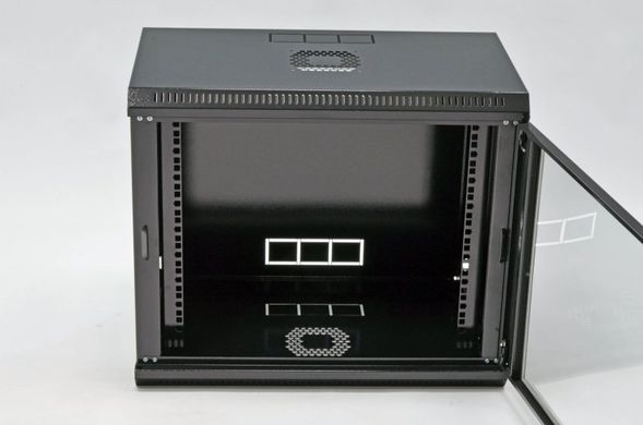 Шкаф 9U, 600х350х507 мм (Ш*Г*В), эконом, акриловое стекло, black UA-MGSWL935B