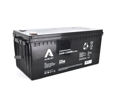 Акумулятор AZBIST Super AGM ASAGM-122000M8, Black Case, 12V 200.0Ah (522 х 240 х 219 (224)) Q1
